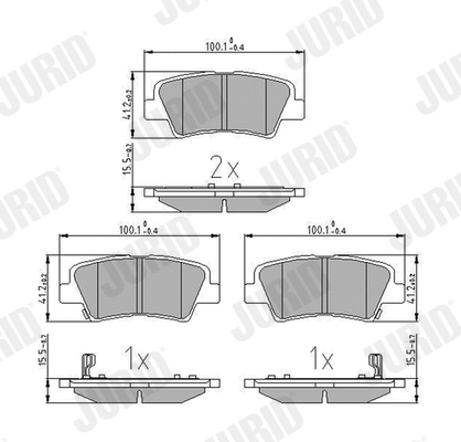 Brake Pad Set, disc brake (572629J)