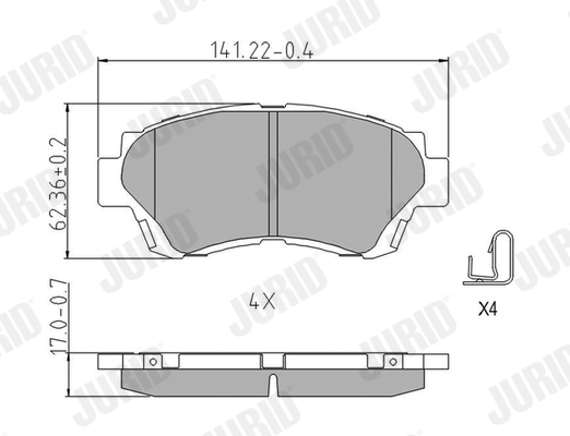 Brake Pad Set, disc brake (572392J)