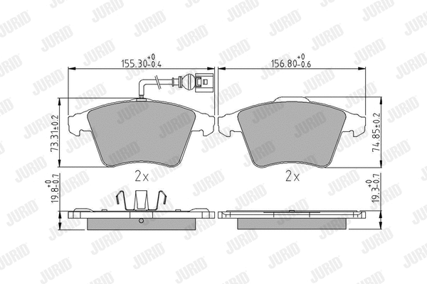 Brake Pad Set, disc brake (573391J)
