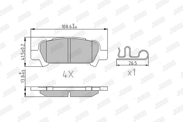 Brake Pad Set, disc brake (572424J)
