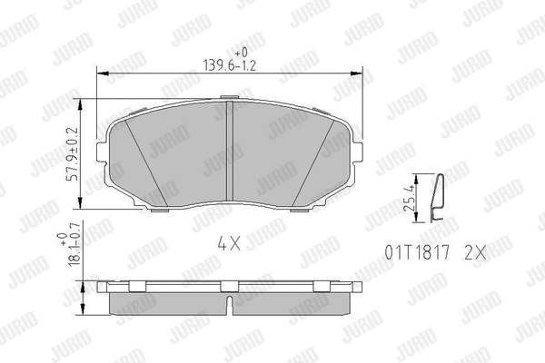 Brake Pad Set, disc brake (572640J)