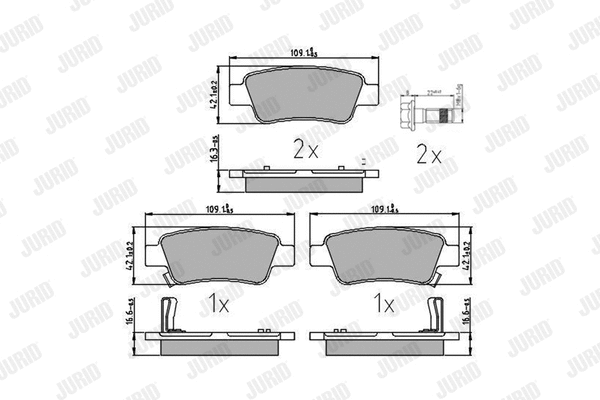 Brake Pad Set, disc brake (572606J)