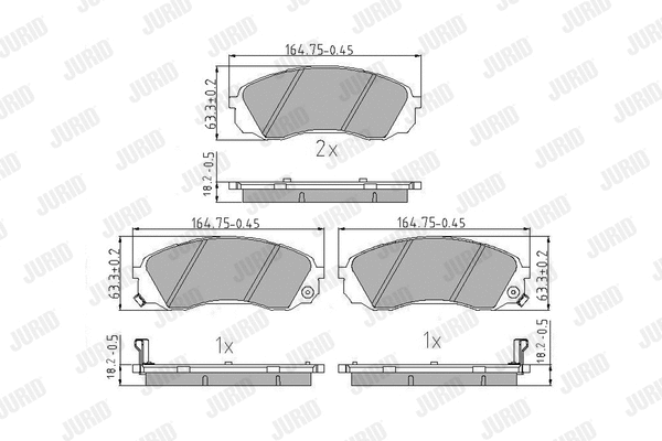 Brake Pad Set, disc brake (572619J)
