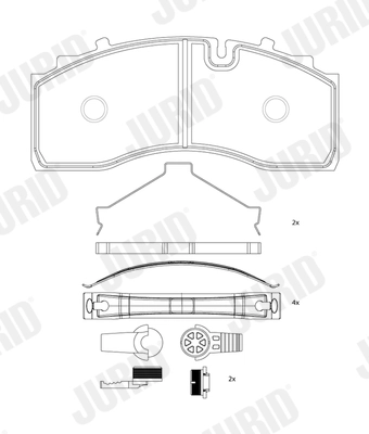 Brake Pad Set, disc brake (2934309560)