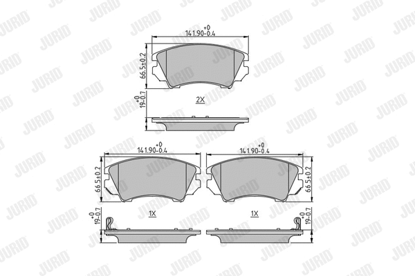 Brake Pad Set, disc brake (573270J)