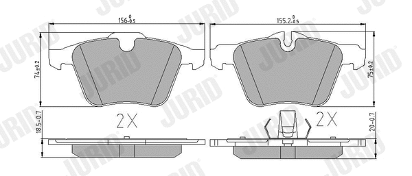 Brake Pad Set, disc brake (573346J)
