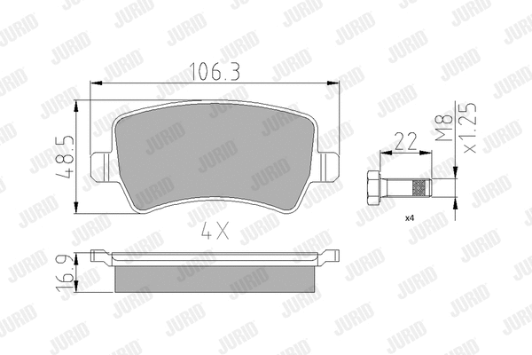 Brake Pad Set, disc brake (573748J)