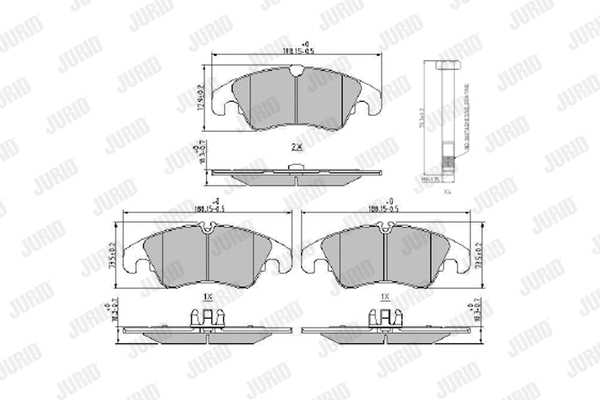 Brake Pad Set, disc brake (573944J)