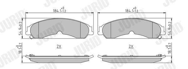 Brake Pad Set, disc brake (573456J)