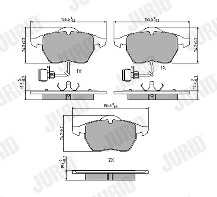 Brake Pad Set, disc brake (571512J)