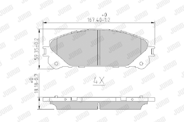 Brake Pad Set, disc brake (572655J)
