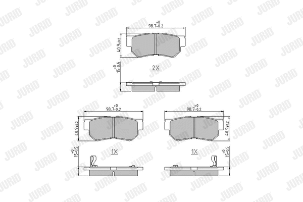 Brake Pad Set, disc brake (572557J)