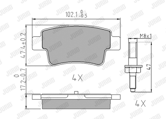 Brake Pad Set, disc brake (573166J)