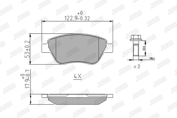 Brake Pad Set, disc brake (573170J)