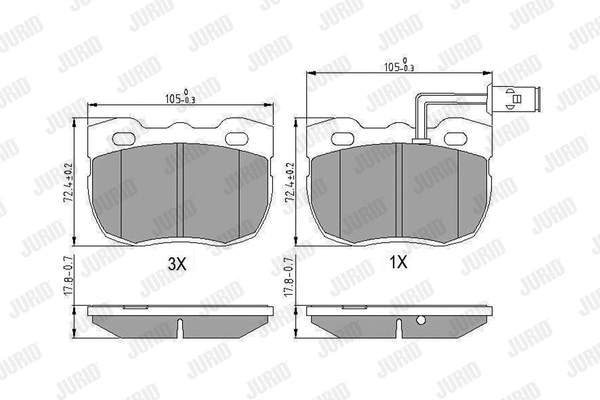 Brake Pad Set, disc brake (571439J)