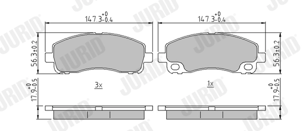Brake Pad Set, disc brake (573661J)