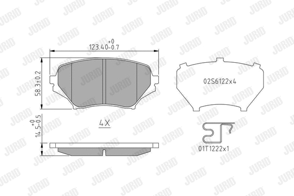 Brake Pad Set, disc brake (573639J)
