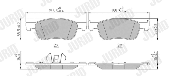 Brake Pad Set, disc brake (573779J)