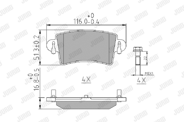 Brake Pad Set, disc brake (573055J)