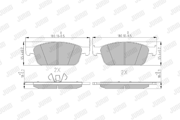 Brake Pad Set, disc brake (573460J)