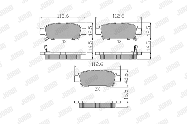 Brake Pad Set, disc brake (572512J)