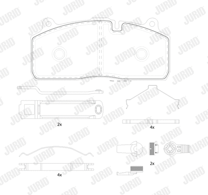 Brake Pad Set, disc brake (2927404420)