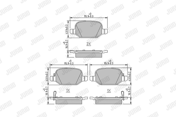 Brake Pad Set, disc brake (573445J)