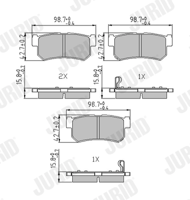 Brake Pad Set, disc brake (573377J)