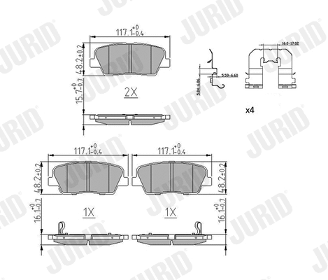 Brake Pad Set, disc brake (573974J)