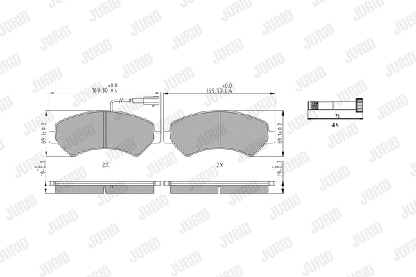 Brake Pad Set, disc brake (573849J)