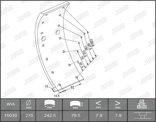 Brake Lining Kit, drum brake