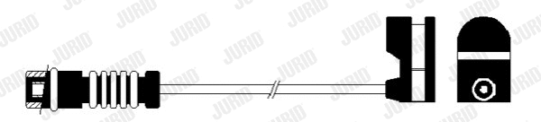 Warning Contact, brake pad wear (581428)