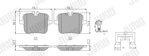 Brake Pad Set, disc brake (574038J)