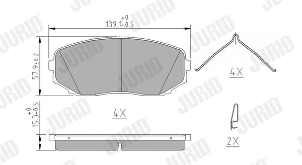 Brake Pad Set, disc brake (574031J)