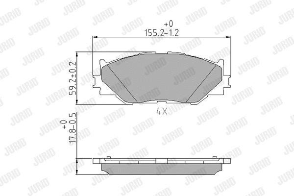 Brake Pad Set, disc brake (572620J)