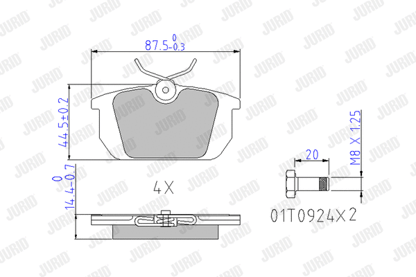 Brake Pad Set, disc brake (571409J)