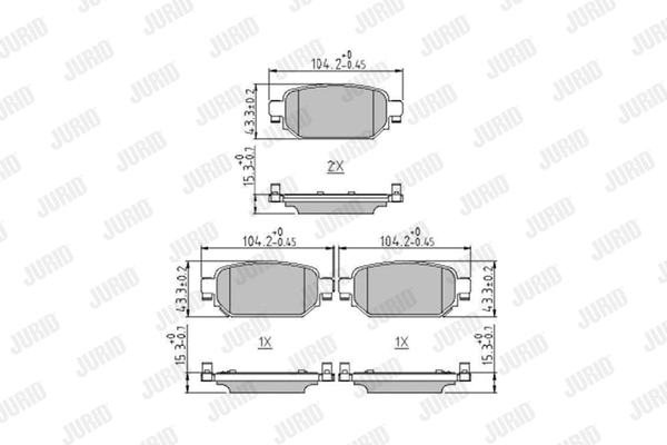 Brake Pad Set, disc brake (573983J)