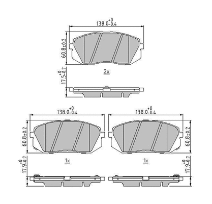 Brake Pad Set, disc brake (573814J)