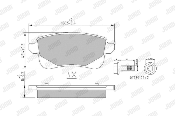 Brake Pad Set, disc brake (573785J)