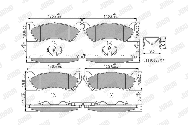 Brake Pad Set, disc brake (573035J)