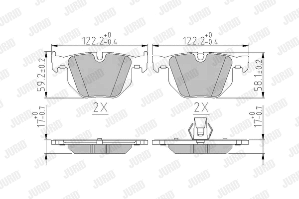 Brake Pad Set, disc brake (573224J)