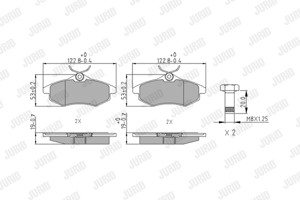 Brake Pad Set, disc brake (573083J)
