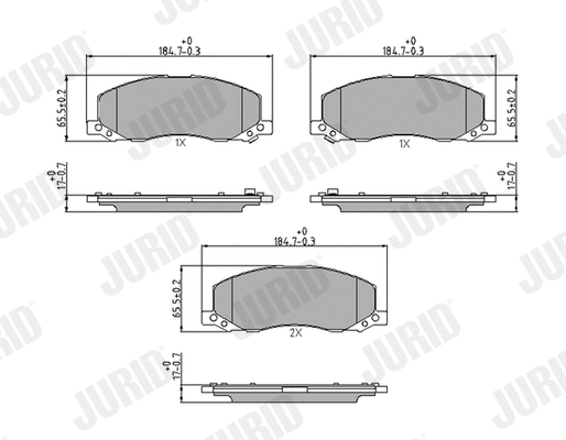 Brake Pad Set, disc brake (573326J)