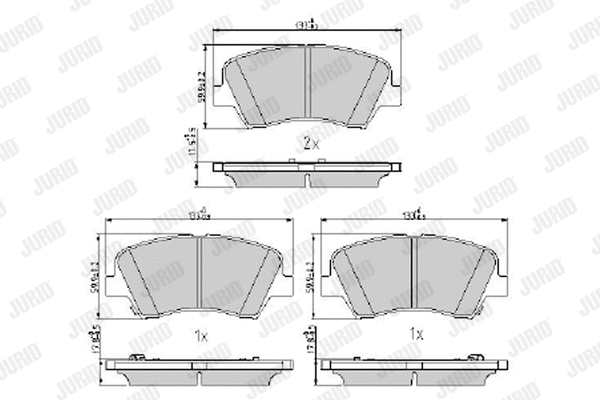Brake Pad Set, disc brake (573406J)