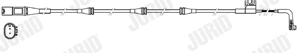 Warning Contact, brake pad wear (FWI318)