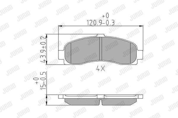 Brake Pad Set, disc brake (572257J)