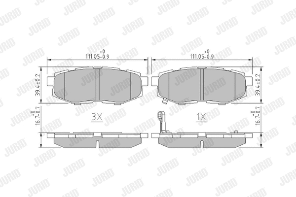 Brake Pad Set, disc brake (573959J)