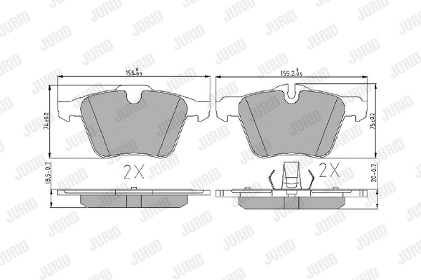 Brake Pad Set, disc brake (573464J)