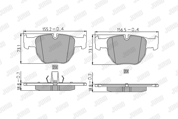 Brake Pad Set, disc brake (572507J)