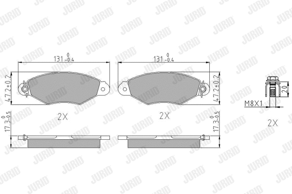 Brake Pad Set, disc brake (571931J)
